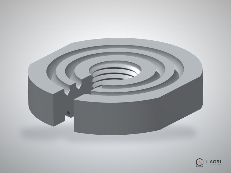 Écrou de chauffe abreuvoir, pièce sur mesure imprimée en 3D par L AGRI