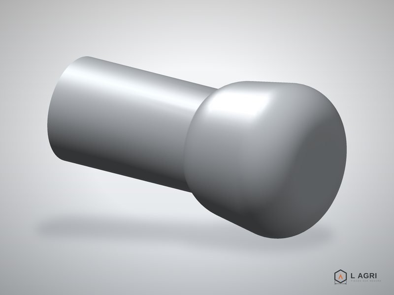 Pommeau de commande cannelé, pièce sur mesure imprimée en 3D par L AGRI