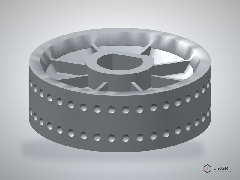 Rouleau de distribution de semoir, pièce sur mesure imprimée en 3D par L AGRI